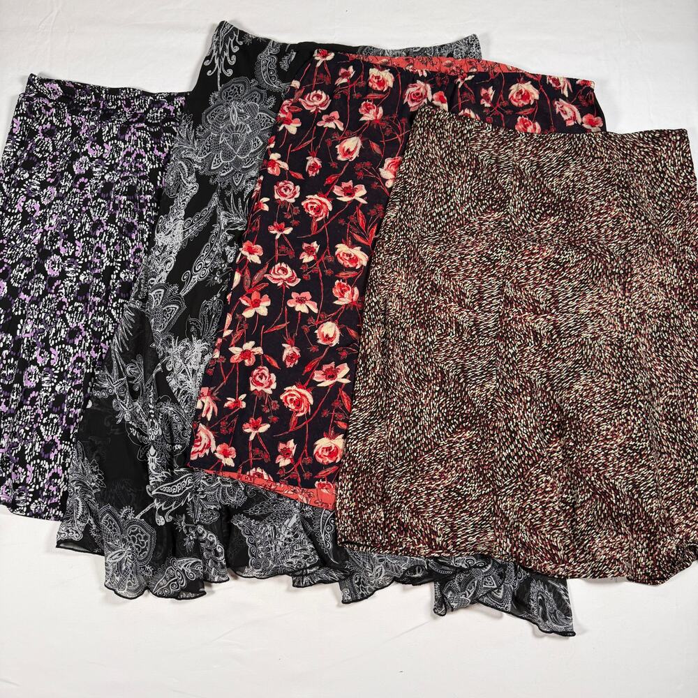 Y2K Midi Skirt Bundle 4 Skirts Sz L/XL